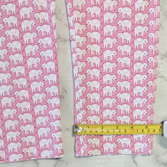 Roller Rabbit Pink Elephant Print Pajama PJ Pants, Size XS - Picture 5 of 6